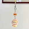 Colgante Flocado Lindo Animal de Bolsa Tridimensional Cadena para Teléfono Móvil Llavero Colgante Regalo para Niña Modelo de Pareja de Aspecto Elevado