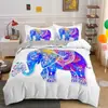 Funda de edredón bohemia de elefante con estampado digital de tres piezas transfronteriza para hacer juego con juego de cama de tres piezas de Amazon