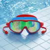 Gafas de natación Qi Lang con combinación de colores macarrón, lentes de alta definición antivaho, adecuadas para jugar en la playa, resistentes a impactos, equipo de natación para niños