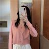 Cárdigan de Punto Exterior de Cuello en V de Primavera y Otoño para Mujer, Delgado, Holgado, Ajustado, de Punto, Top de Manga Corta Larga, Chaqueta para Mujer Ins