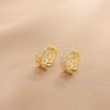Brincos Design Folha Novo Estilo 2025 Popular Nicho Ear Cuffs Elegantes Coreanos Celebridade da Internet Folha de Oliveira Brincos de Argola para Mulheres