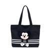 Bolsa Tote para Mujer 2025 Nuevo Estilo Coreano Chic Casual Versátil Lona Rayas Contrastantes Bolso Cubo de Hombro Gran Capacidad