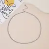 Colar com strass, corrente de suéter europeia e americana, acessórios de colar, aço inoxidável, zircônia cúbica, pulseira, atacado, em estoque