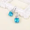 Conjunto de Pulseras Versátil de Moda Diamante Azul Super Flash Estilo Lujo Ligero Personalidad Cadena Elegante para la Clavícula Collar de Gama Alta Venta al por Mayor