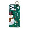 Adecuado para funda de teléfono móvil Apple 16 13Pro Max Reno Navideño Estampado Estéreo Soporte de Pulsera Funda de Teléfono Móvil Xr