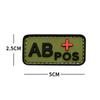 Parches de Brazalete Tipo de Sangre PVC que Brilla en la Oscuridad A+ B+ Ab+ O+ Parches de Moral Caucho Blando Moldeado por Goteo Marca de Moda