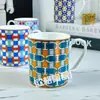 Caneca Simples e Moderna Personalizada Transfronteiriça Cerâmica para Homens e Mulheres Leite Casa Presente Copo de Água Xícara de Chá para Escritório