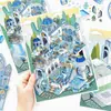 Infeelmepet Adesivos Série Minha Casinha 17/18 Decoração de Paisagem DIY Conjunto Base de 4 Folhas