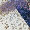 2023 Nuevo Celebrante Cibernético Arte de Uñas Hada Aurora Color Mágico Diamante Transparente Mezclado Aurora Fantasma de la Ópera Morado Diamante con Forma de Joya
