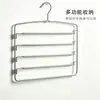Cabide multifuncional para calças de plástico com revestimento antiderrapante, multi-camadas para armazenamento no guarda-roupa, cinco em um, cabide para calças, fabricantes, atacado
