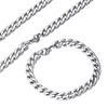 Collar de acero de titanio, accesorios para hombre, joyería transfronteriza de Amazon, cadena lisa cubana, collar de acero inoxidable, cadena de suéter para mujer que no se decolora