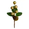 Decoraciones navideñas: piñas, agujas de pino artificiales, bayas rojas, bellotas, decoraciones de frutas, colgantes de Navidad, accesorios, adornos