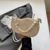 Bolsa Transversal de Pérolas Casual de Luxo para Mulheres 2026 Nova Bolsa de Ombro de Verão Fashion Versátil Bolsa de Mão Bolsa de Axila