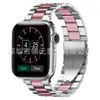 Pulseira de Aço Inoxidável para Apple Watch Três Fileiras Apple Huawei Gt Samsung iWatch S8 Pulseira de Metal