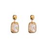 Pendientes de plata con letras retro de circonita y perlas para mujer, ligeros, de lujo, de alta gama, con sentido del nicho, de temperamento de moda, al por mayor