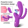 Vibrador Succión y Vibración 3 en 1 con Sonda Anal - 10 Modos de Vibración + 10 Modos de Succión, Resistente al Agua IPX6 Carga Magnética Masajeador Íntimo de Silicona para Mujeres