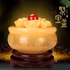 Topacio Natural Cornucopia Jade Lingote Tesoro del Hogar de Jade Tallado de Jade Artesanías Decorativas Adornos