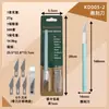 Cuchillo de Tallar de Aleación de Aluminio Sólido Cuchillo de Utilidad Estudiante DIY Cortador de Papel para Diario Abrecajas Sello de Goma Herramienta para Tallar Madera