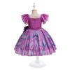Nuevo vestido europeo y americano de cosplay Futuro Princesa IWAJU Estampado de Plumas Vestido de Niña para Actuación de Piano