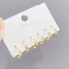 2023 Novo Estilo Coreano Textura Simples Argola Redonda para Orelha Distintivo Emagrecedor Suavizante Brincos Stud Empilhados Joias de Orelha