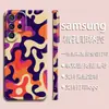 Funda de teléfono Ins de moda con bloqueo de color retro y camuflaje fluido, adecuada para Samsung S22/S23, funda ligera tipo película