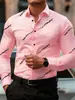 Camisa de Hombre Elástica Transfronteriza para Hombre 2026 Manga Larga Botones Corte Ajustado Tallas Grandes