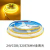 Tira de luz LED COB de 24V, 12V de alto brillo, 8MM, luz roja, luz verde, luz azul, luz dorada, luz rosa, luz morada, luz azul hielo