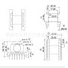 Esqueleto de transformador ER4035 esqueleto de comunicação esqueleto de potência horizontal 7+7 pinos S4035