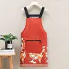 Nuevo y elegante delantal para parejas, impermeable y resistente al aceite, para cocinar en la cocina, mono sin mangas de uso doméstico, ropa de trabajo para catering