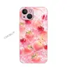 Capa de celular estampada com frutas morango cereja doce e legal ins adequada para iPhone 17 Pro nova capa de vidro com pintura metálica