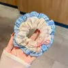 Estilo Coreano Elástico de Cabelo de Intestino Grosso Corda Doce para Cabelo Flor de Cabelo de Cor Sólida Grande para Mulheres Elástico Grande para Cabelo Mesmo Estilo de Celebridade da Internet Acessórios de Cabelo de Luxo Leve
