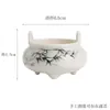 Incensário de Porcelana Branca de Três Pés Co-Branded Mucangzhai das Dinastias Tang e Song, Pequeno Incensário, Incensário de Cerâmica para Uso Interno em Casa, Ornamento de Incensário