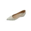 Zapatos Femeninos Elegantes Franceses de Puntiagudos y Poco Profundos con Brillo Fino de 5 cm Zapatos Slip-on de Alta Calidad para Commuter