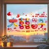 Decoraciones de Ventana para Bodas, Pegatinas Electrostáticas de Peluche para Vidrio, Decoración de Habitación de Boda, Pegatinas de Ventana con Palabras Felices, Colección de Artículos para Bodas