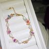 Pulseira Estilo Florestal Fivela da Paz para Mulheres, Ornamentos de Mão de Contas Rosas de Alta Qualidade, Pulseira de Jade, Popular na Moda, Ajustável e Sofisticada