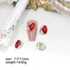 Ano Novo unhas vermelhas liga jóias popular on-line pilha vermelha Diamante terminou amor ovo- em forma de machado pilha de diamante