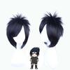 Anime cos peruca Naruto Uchiha Sasuke peruca remessa alta temperatura seda preto matar peruca fosca