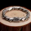 Pulseira Masculina Vazada Estilo Amor Leve Luxo Padrão Auspicioso Pulseira Retrô Tendência Nicho Hip Hop Punk Venda Direta da Fábrica