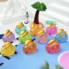 Conejo de orejas doradas de dibujos animados tridimensional luminoso accesorios para joyería de pegamento de crema diy adornos de escritorio regalos creativos accesorios de resina