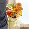 Dia do Professor papel cartão branco moldado peça única papel de embrulho buquê de flores impresso frente e verso florista materiais florais