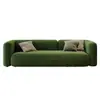 Salón de Belleza, Tienda de Ropa, Apartamento, Alojamiento Familiar, Sala de Estar, Sofá de Tela Verde Oscuro, Sofá Recto Minimalista Moderno para Apartamento Pequeño