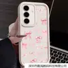 Funda para Teléfono Móvil Adecuada para Samsung S25Edge Lazo Rosa S24Fe Color Café Frío Elegante A56 Funda Escalera Tianyan
