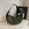 Bolsa de Ombro Estilo Coreano Moda Cor Sólida Formato Dumpling 2026 Nova Casual Grande Capacidade Transversal Leve Simples Tendência