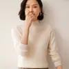 Elegante Suéter Interno de Gola Meia-alta Feminino Outono e Inverno Novo Suéter Solto Versátil Tamanho Grande Pulôver de Cashmere Camisa Base