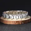 Joyería de Plata de Ley s925 Plata Tailandesa Vintage Pulsera para Hombre Seis Caracteres Mantra Cara Ancha Cadena de Plata para Regalo de Novio
