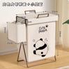 Cesta para Ropa Sucia Hogar de Pie Plegable Cesta de Almacenamiento con Tapa Dormitorio Baño Inodoro Almacenamiento Ropa Sucia