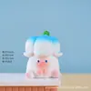 Decorações Criativas Fofas de Desenho Animado para Animais de Estimação Transfronteiriças Lótus Gato Siamês Caixa Surpresa Figurinhas Fofas Decoração de Mesa de Escritório Exibição