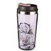 Taza de Viaje con Estatua de Buda de 420 ml con Exterior de Plástico e Interior de Acero Inoxidable 304, Taza de Café para Coche Resistente al Calor y Aislada