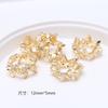 Banhado a cobre ouro 18K forte retenção de cor espaçador de furo grande anel de zircônia roda de zircônia pulseira acessórios de joias diy