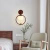Lámpara de pared simple nuevo chino madera maciza arte dormitorio mesita de noche pájaro pasillo sala de estar fondo lámpara de pared creativa lámparas de sala de té